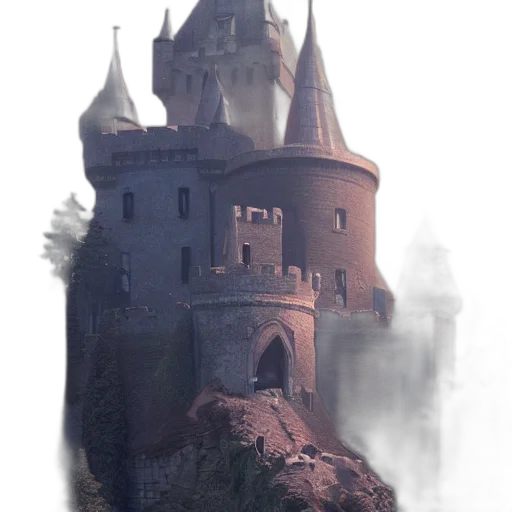 building, crown, dragon, sword, concept art, fantasy art, 3d render, photorealistic transparent PNG cut-out