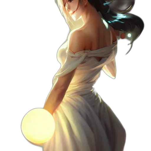 dress, staff, face, crown transparent PNG cut-out