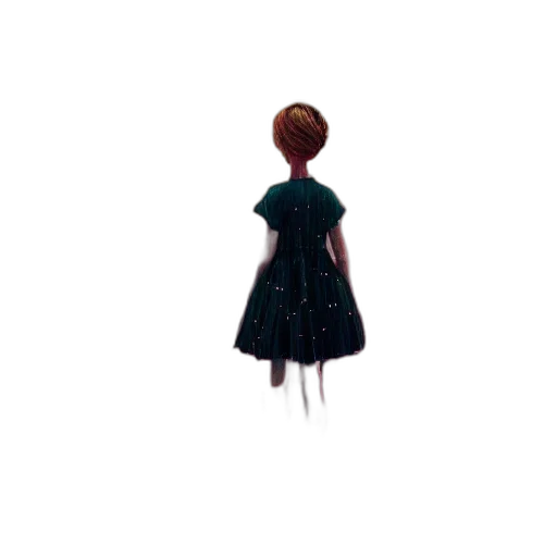 dress, robot, creature, hair, concept art, pixel art, 3d render, watercolor transparent PNG cut-out