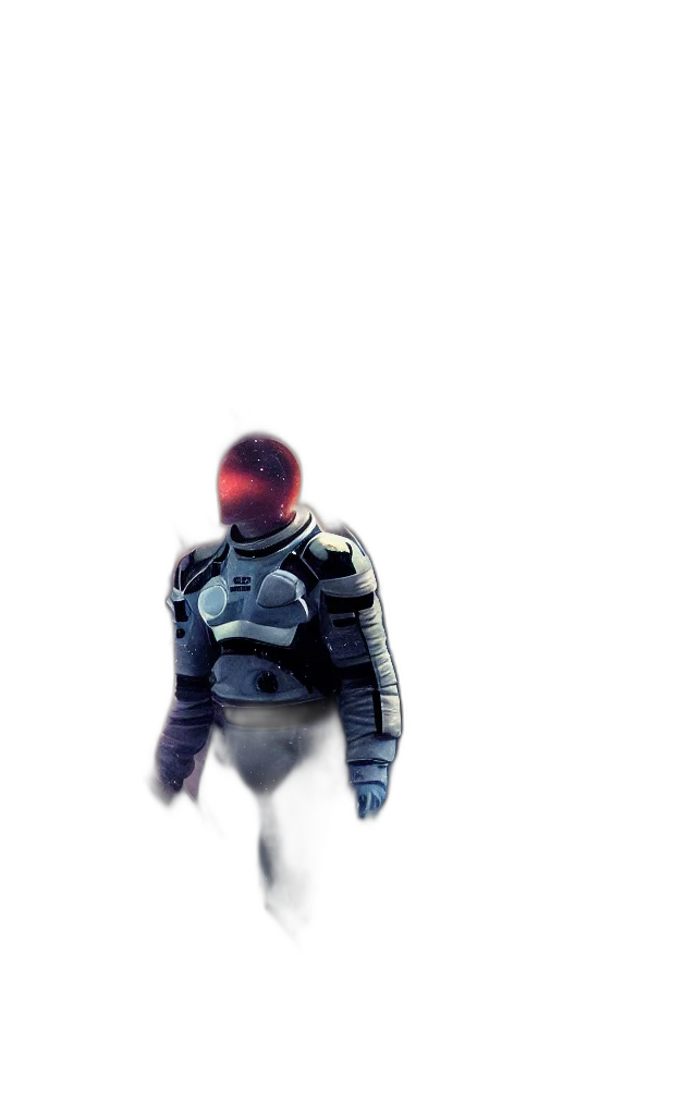 robot, creature, jacket, mask, concept art, 3d render, pixel art, watercolor transparent PNG cut-out