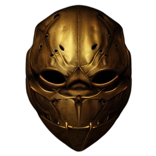 mask, face, weapon, robot, concept art, 3d render, comic book art, photorealistic transparent PNG cut-out