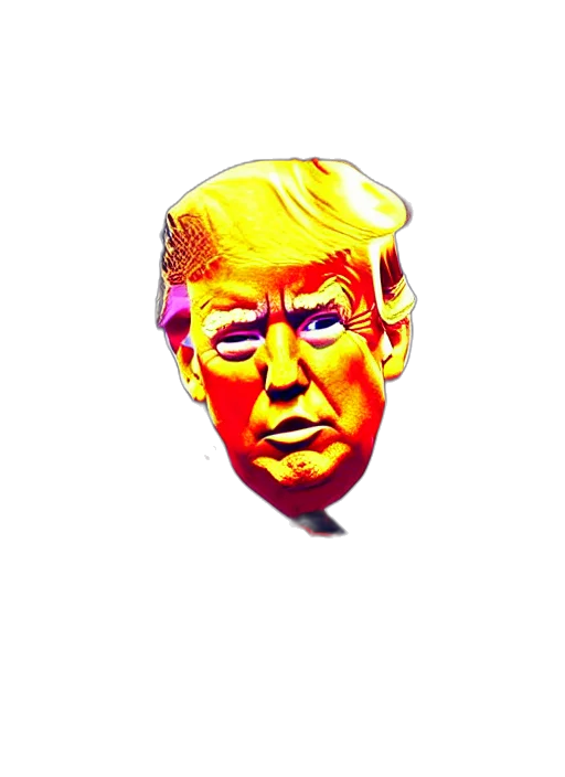 mask, face, hat, crown, photorealistic, vaporwave, 3d render, pixel art transparent PNG cut-out