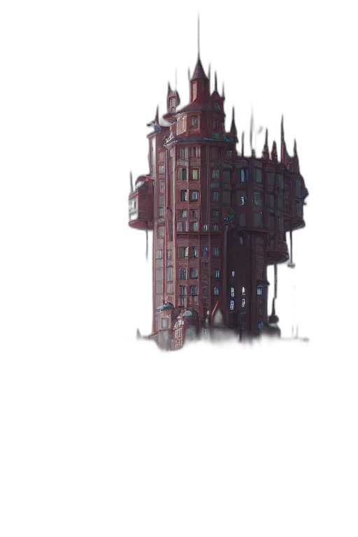 building, robot, face, crown transparent PNG cut-out
