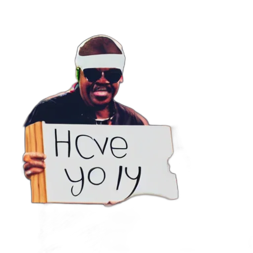 staff, man, concert, waving, placard, stating, love, stevie transparent PNG cut-out