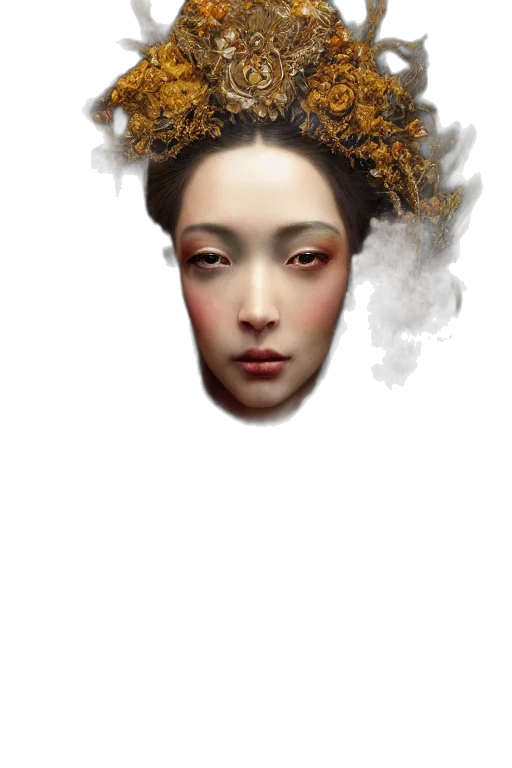 crown, face, mask, hair transparent PNG cut-out
