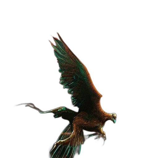 animal, dragon, staff, creature transparent PNG cut-out