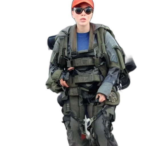 jacket, weapon, robot, concept art transparent PNG cut-out