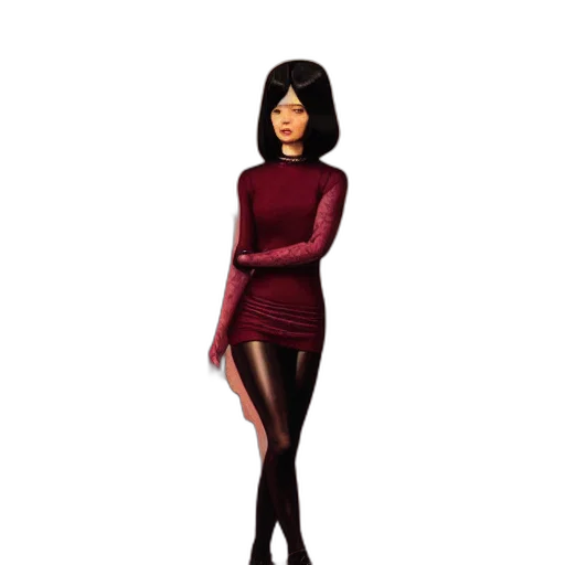 dress, concept art, 3d render, cartoon transparent PNG cut-out