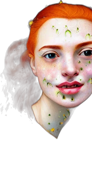 face, mask, creature, crown, photorealistic, concept art, fantasy art, watercolor transparent PNG cut-out