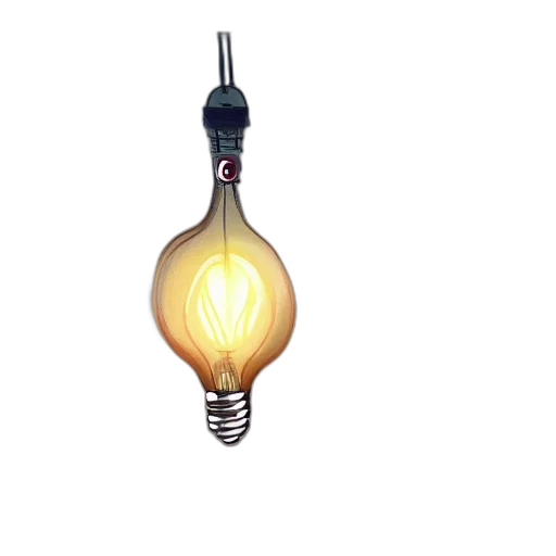 staff, 3d render, photorealistic, pixel art, concept art, incandescent, lightbulb, batwings transparent PNG cut-out