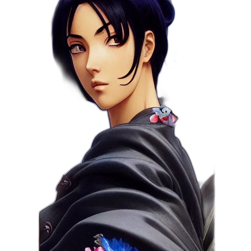 jacket, face, staff, hat, photorealistic, anime, concept art, pixel art transparent PNG cut-out