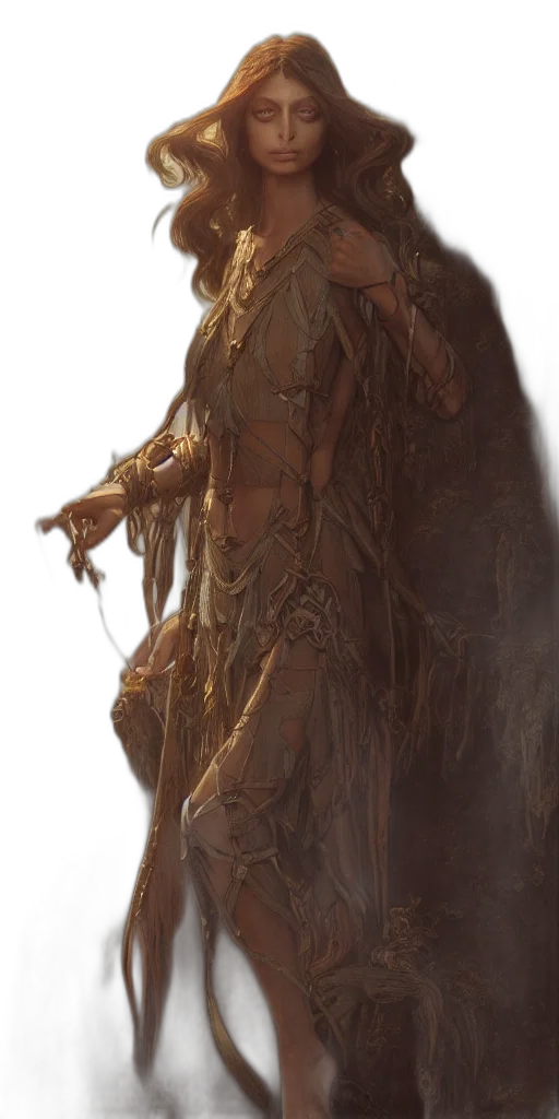 dress, staff, sword, dragon transparent PNG cut-out