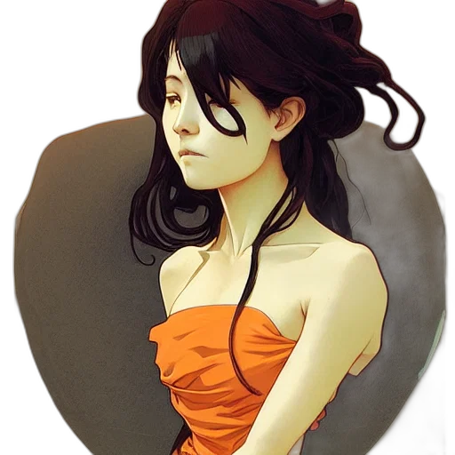 dress, mask, face, fantasy art transparent PNG cut-out
