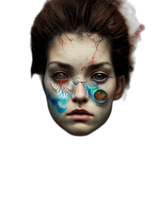 face, mask, creature, crown transparent PNG cut-out