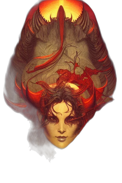mask, face, dragon, crown transparent PNG cut-out