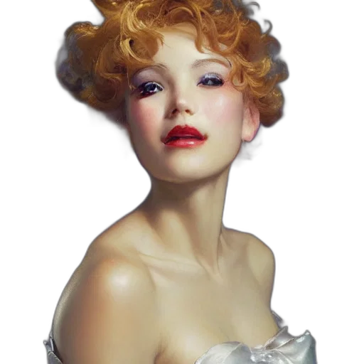 crown, face, dress, jewelry, photorealistic, oil painting, fantasy art, 3d render transparent PNG cut-out