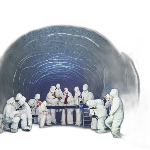 staff, concept art, outer space, wide, shot, photo, group, scientists transparent PNG cut-out