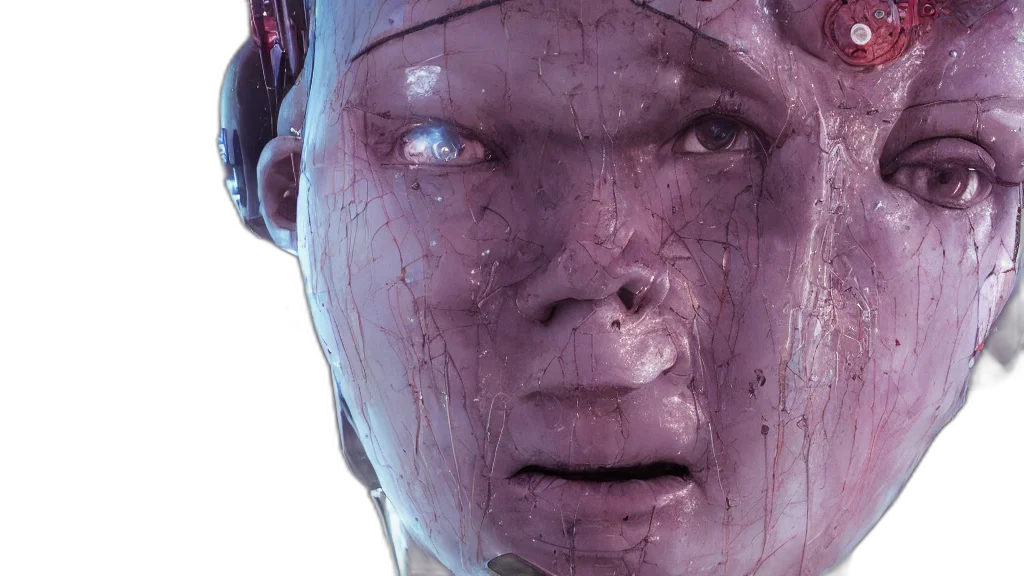 robot, face, mask, creature transparent PNG cut-out
