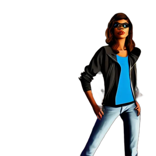 jacket, concept art, 3d render, comic book art transparent PNG cut-out