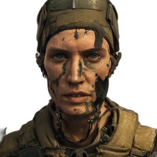 face, staff, concept art, photorealistic, 3d render, comic book art, earth tones, portrait transparent PNG cut-out