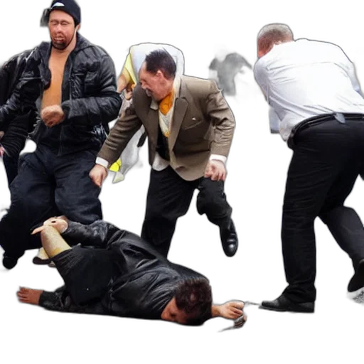 jacket, staff, concept art, drunks, fall, over, street transparent PNG cut-out