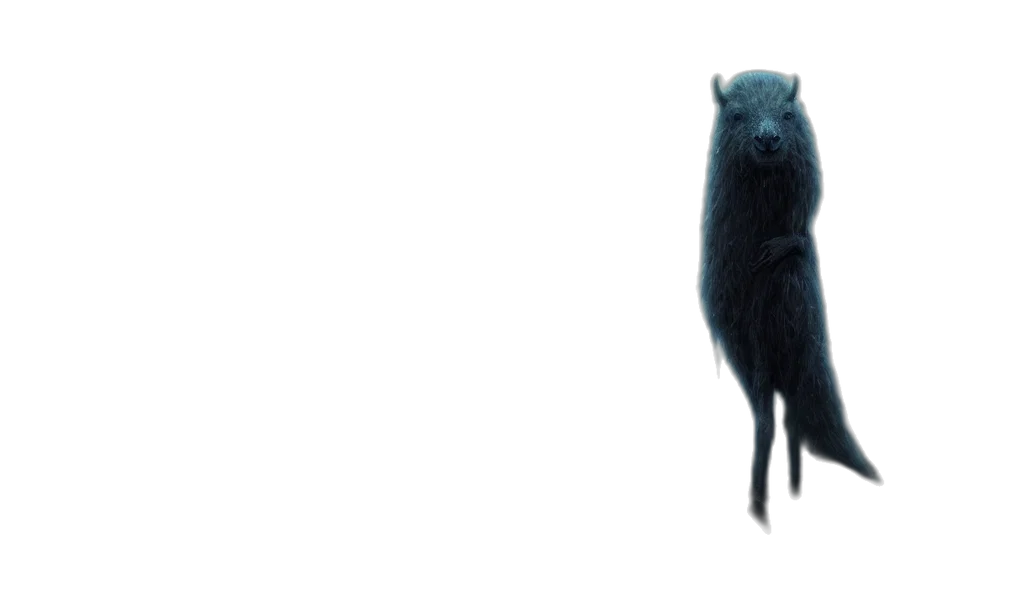 animal, creature, hair, mask, concept art, 3d render, photorealistic, fantasy art transparent PNG cut-out