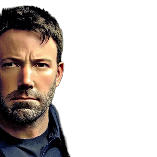face, photorealistic, comic book art, ben, affleck, daredevil transparent PNG cut-out