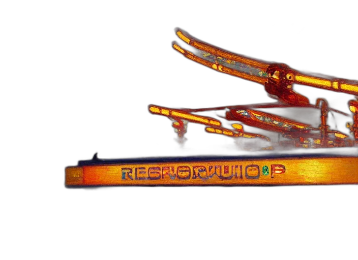 weapon, jewelry, staff, 3d render, neon, robotic, cyberpunk, steamboat transparent PNG cut-out