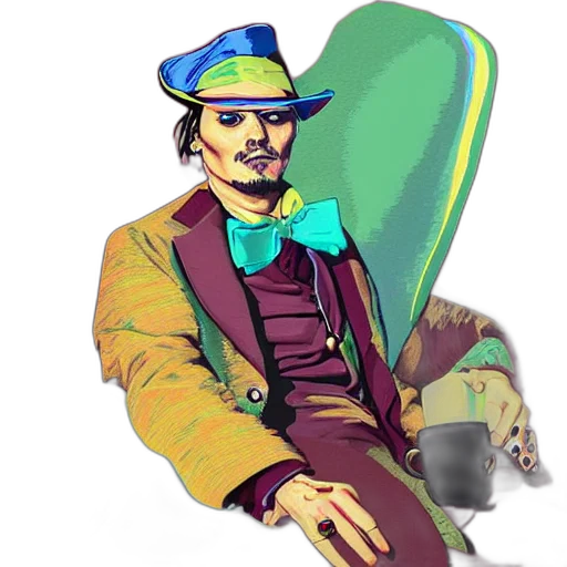 hat, staff, face, jacket transparent PNG cut-out