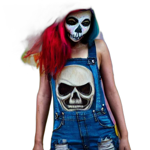 jacket, dress, mask, cyberpunk, concept art, photorealistic, neon, blue transparent PNG cut-out