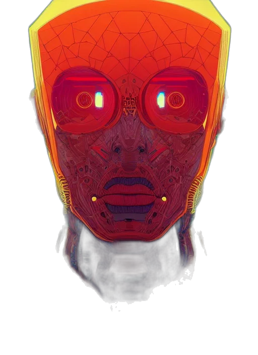 mask, face, robot, creature transparent PNG cut-out