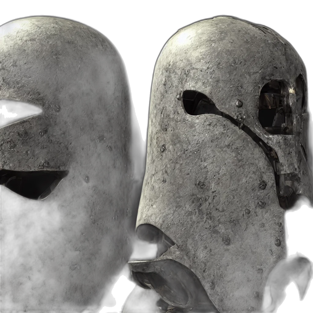 mask, face, robot, 3d render transparent PNG cut-out