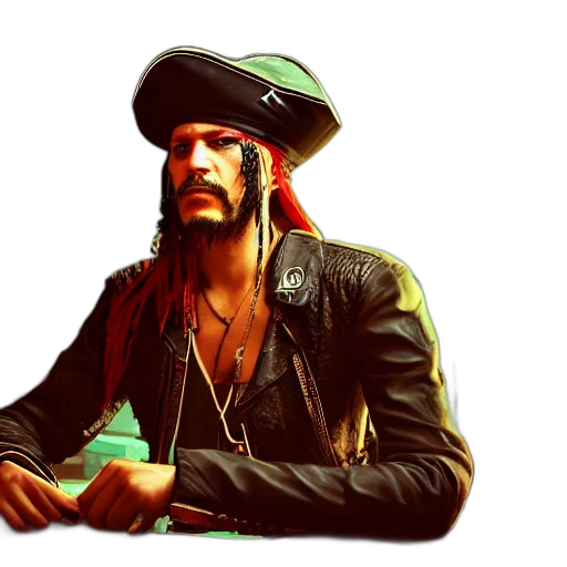 hat, jacket, concept art, fantasy art transparent PNG cut-out