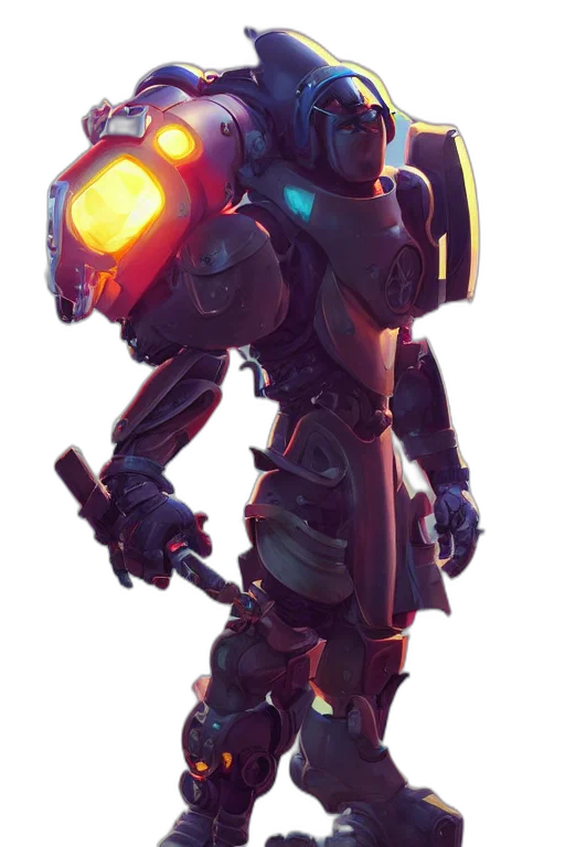 robot, weapon, staff, concept art transparent PNG cut-out
