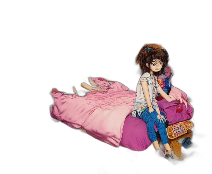 furniture, creature, weapon, concept art, 3d render, anime, photorealistic, pastel transparent PNG cut-out