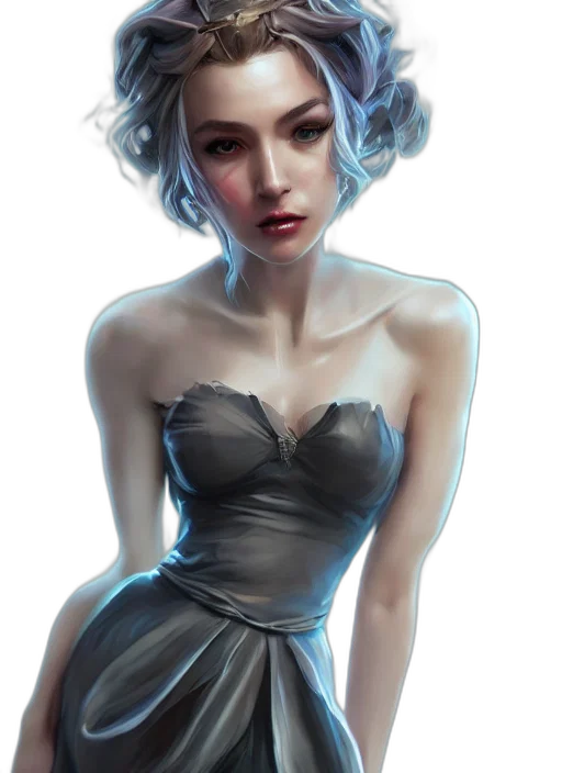 dress, face, jewelry, crown transparent PNG cut-out
