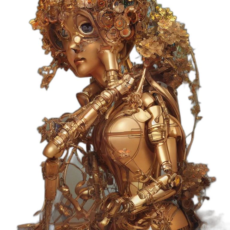 robot, crown, jewelry, face transparent PNG cut-out