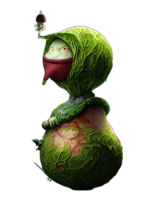 food, creature, face, dress transparent PNG cut-out