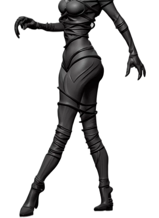 staff, robot, concept art, 3d render transparent PNG cut-out