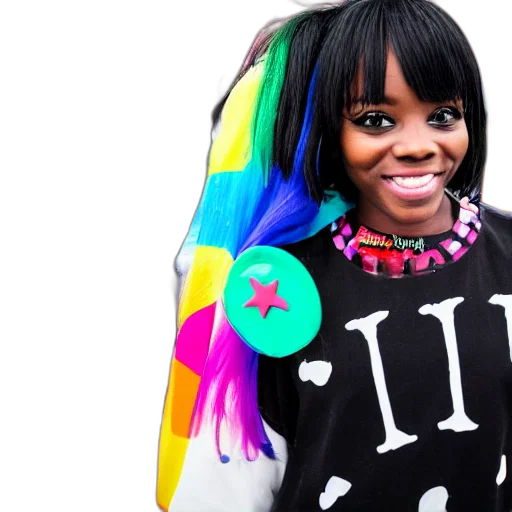hair, young, smiling, black transparent PNG cut-out