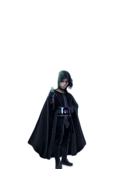 jacket, staff, weapon, dress, concept art, 3d render, pixel art, photorealistic transparent PNG cut-out