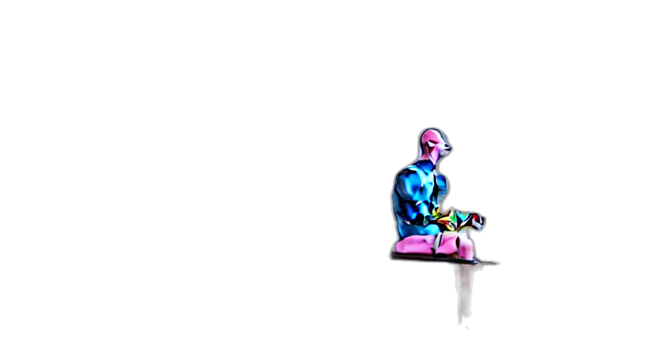 robot, furniture, mask, jacket, pixel art, vaporwave, concept art, 3d render transparent PNG cut-out