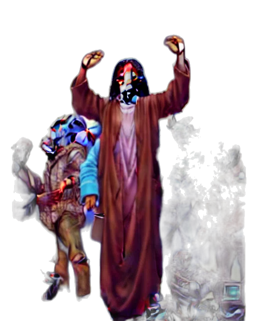 mask, staff, concept art, pixel art transparent PNG cut-out