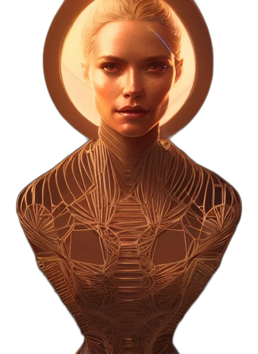 jewelry, crown, dress, robot, concept art, fantasy art, comic book art, cyberpunk transparent PNG cut-out