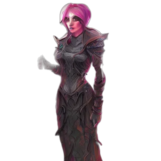 dress, staff, concept art, fantasy art transparent PNG cut-out
