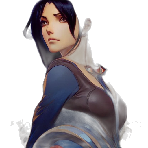 face, staff, jacket, concept art transparent PNG cut-out