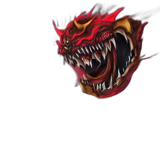dragon, mask, creature, face, concept art, fantasy art, pixel art, 3d render transparent PNG cut-out