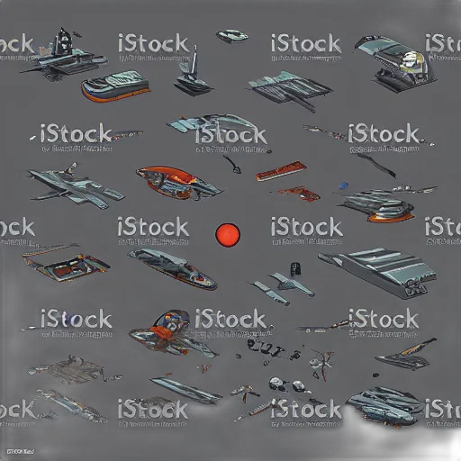 weapon, robot, concept art, pixel art transparent PNG cut-out