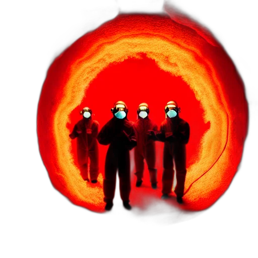 staff, mask, umbrella, robot, 3d render, concept art, fire, outer space transparent PNG cut-out