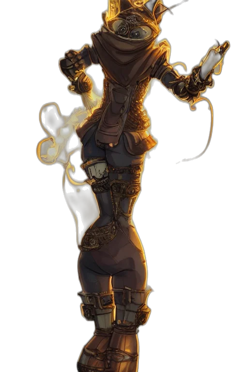 staff, robot, weapon, mask, concept art, fantasy art, pixel art, cyberpunk transparent PNG cut-out